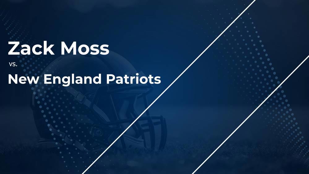 Zack Moss and the Bengals vs. the Patriots: Week 1 Stats, Matchup, Game Info