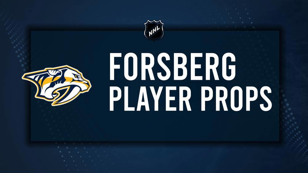 Filip Forsberg Player Prop Bets for the Predators vs. Bruins Game - October 22