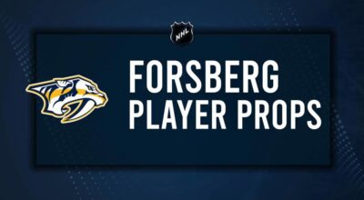 Filip Forsberg Player Prop Bets for the Predators vs. Red Wings Game - October 12