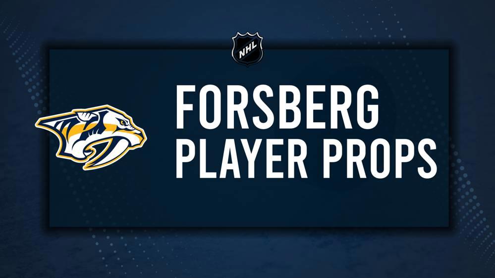 Filip Forsberg Player Prop Bets for the Predators vs. Canucks Game - January 29